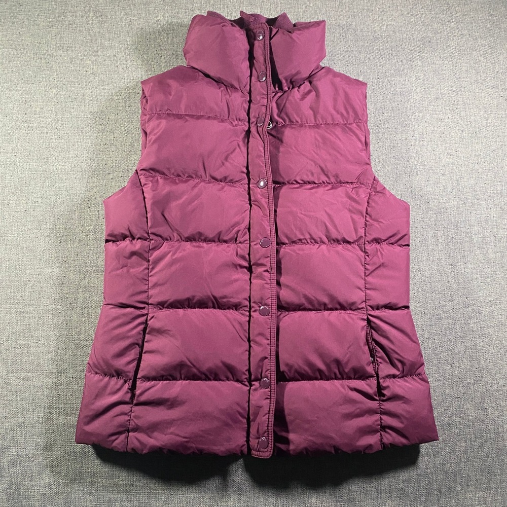 J. Crew Quilted Down Puffer Vest Plum Purple Lightweight Women‎ Size Small